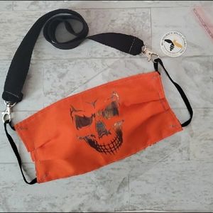 Face Mask with Lanyard- Halloween Skull